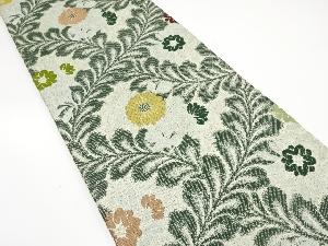 アンティーク　藤に菊模様織出し丸帯（着用可）